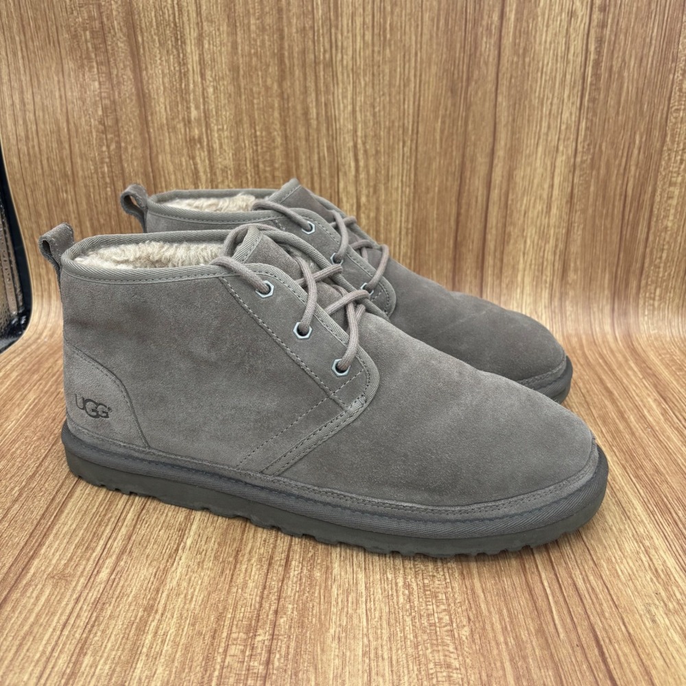 UGG Neumel Chukka Boots Men 11 Taupe Suede Wool Lined 3236 Desert Boot